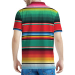 Colorful Mexican Blanket Pattern Print Men's Polo Shirt