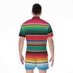 Colorful Mexican Blanket Pattern Print Men's Rompers