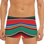 Colorful Mexican Blanket Pattern Print Men's Short Boxer Briefs