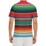 Colorful Mexican Blanket Pattern Print Men's Short Sleeve Rash Guard