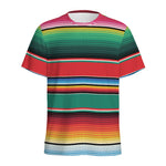 Colorful Mexican Blanket Pattern Print Men's Sports T-Shirt
