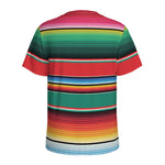 Colorful Mexican Blanket Pattern Print Men's Sports T-Shirt