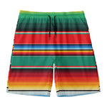 Colorful Mexican Blanket Pattern Print Men's Swim Trunks