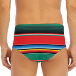 Colorful Mexican Blanket Pattern Print Men's Triangle Swim Briefs