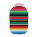 Colorful Mexican Blanket Pattern Print Mesh Laundry Hamper