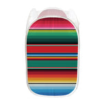 Colorful Mexican Blanket Pattern Print Mesh Laundry Hamper
