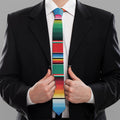 Colorful Mexican Blanket Pattern Print Necktie