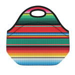 Colorful Mexican Blanket Pattern Print Neoprene Lunch Bag