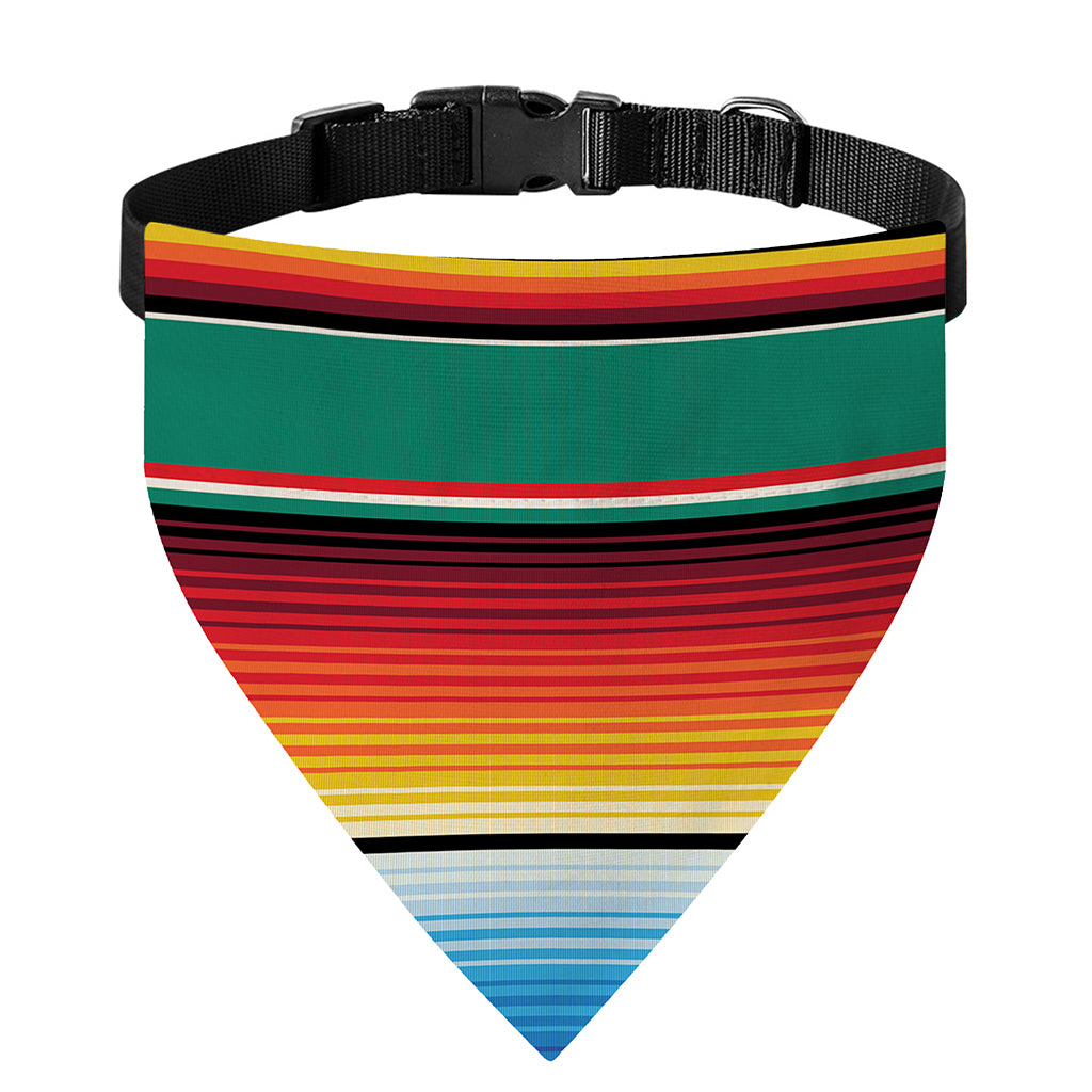 Colorful Mexican Blanket Pattern Print Over The Collar Dog Bandana
