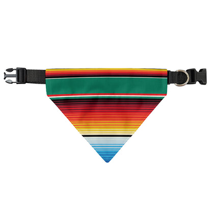Colorful Mexican Blanket Pattern Print Over The Collar Dog Bandana