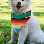 Colorful Mexican Blanket Pattern Print Over The Collar Dog Bandana