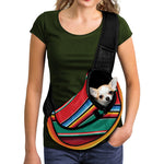 Colorful Mexican Blanket Pattern Print Pet Sling Carrier