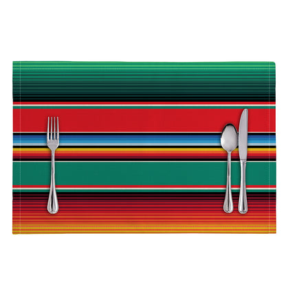 Colorful Mexican Blanket Pattern Print Placemat