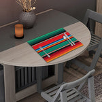 Colorful Mexican Blanket Pattern Print Placemat