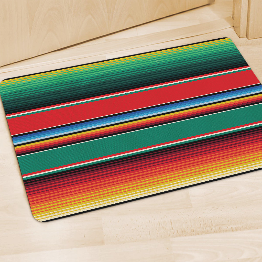 Colorful Mexican Blanket Pattern Print Polyester Doormat