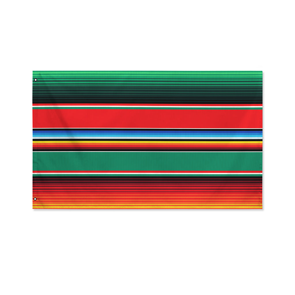 Colorful Mexican Blanket Pattern Print Polyester Flag