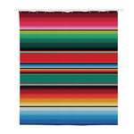 Colorful Mexican Blanket Pattern Print Polyester Shower Curtain