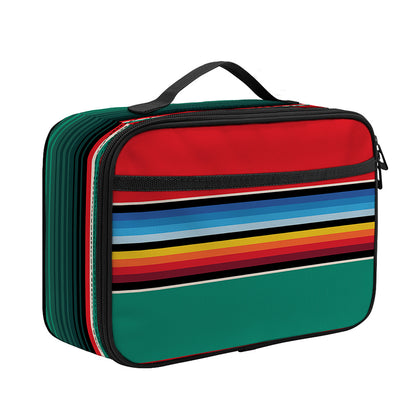 Colorful Mexican Blanket Pattern Print Portable Lunch Bag