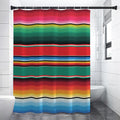 Colorful Mexican Blanket Pattern Print Premium Shower Curtain