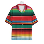 Colorful Mexican Blanket Pattern Print Rayon Hawaiian Shirt