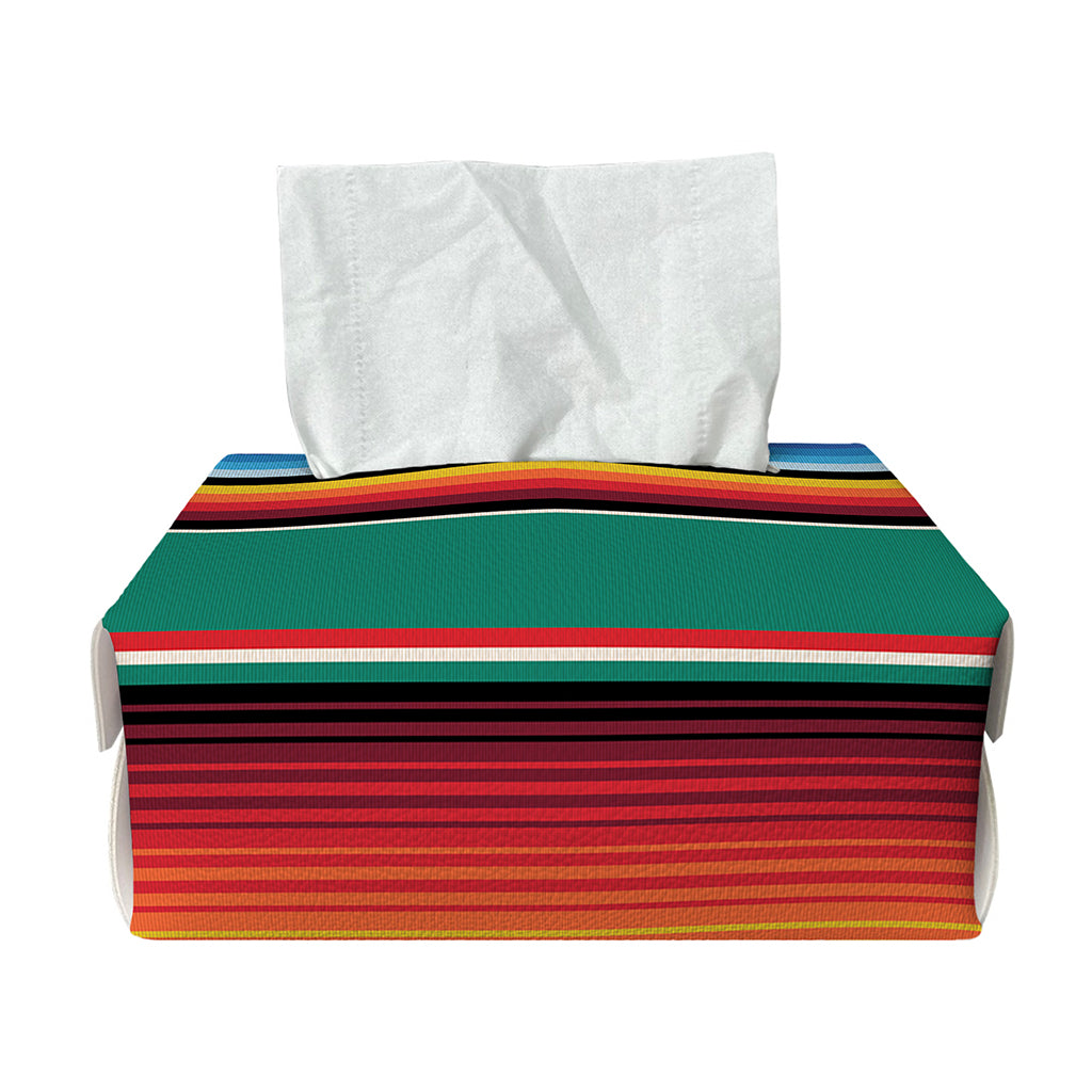 Colorful Mexican Blanket Pattern Print Rectangle Tissue Box Cover