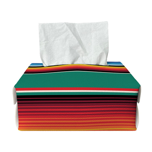 Colorful Mexican Blanket Pattern Print Rectangle Tissue Box Cover