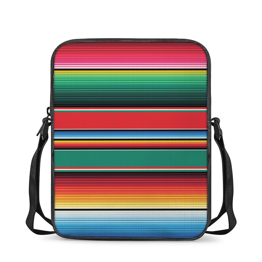 Colorful Mexican Blanket Pattern Print Rectangular Crossbody Bag