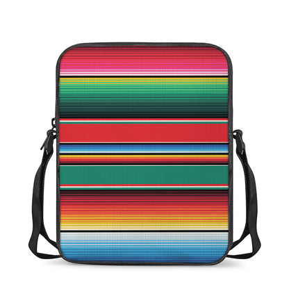 Colorful Mexican Blanket Pattern Print Rectangular Crossbody Bag