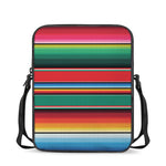 Colorful Mexican Blanket Pattern Print Rectangular Crossbody Bag