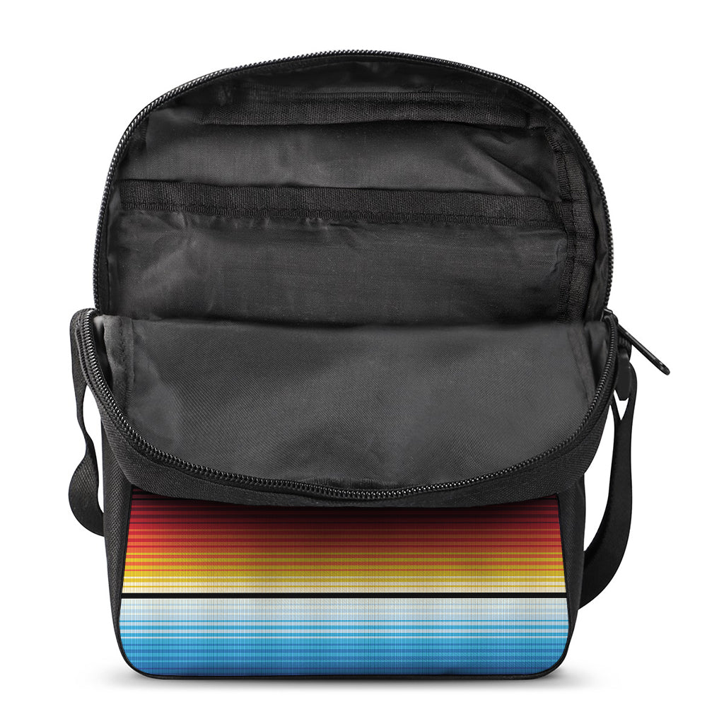 Colorful Mexican Blanket Pattern Print Rectangular Crossbody Bag