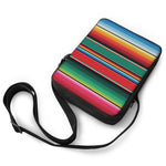 Colorful Mexican Blanket Pattern Print Rectangular Crossbody Bag