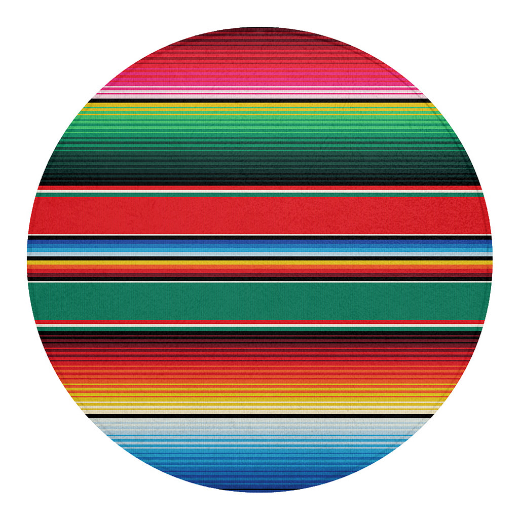 Colorful Mexican Blanket Pattern Print Round Blanket
