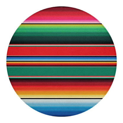 Colorful Mexican Blanket Pattern Print Round Blanket