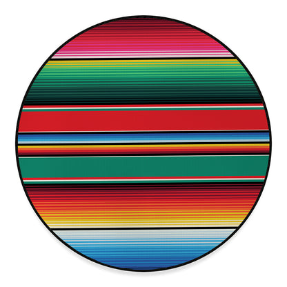 Colorful Mexican Blanket Pattern Print Round Floor Mat