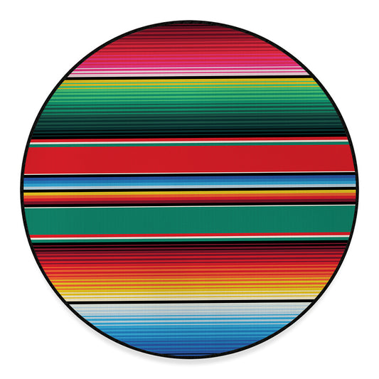 Colorful Mexican Blanket Pattern Print Round Floor Mat