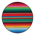 Colorful Mexican Blanket Pattern Print Round Floor Mat
