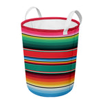 Colorful Mexican Blanket Pattern Print Round Laundry Basket