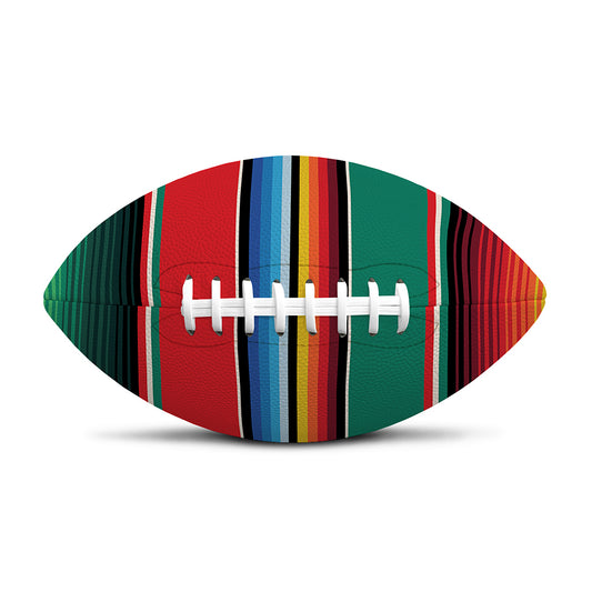 Colorful Mexican Blanket Pattern Print Rugby Ball