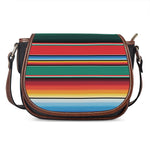 Colorful Mexican Blanket Pattern Print Saddle Bag