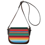 Colorful Mexican Blanket Pattern Print Saddle Bag