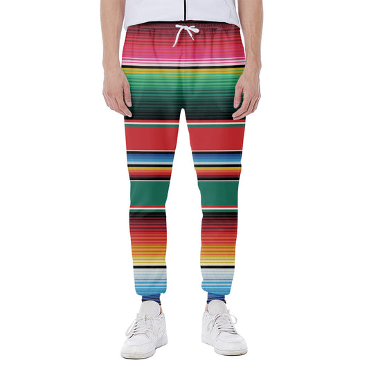 Colorful Mexican Blanket Pattern Print Scuba Joggers