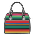 Colorful Mexican Blanket Pattern Print Shoulder Handbag