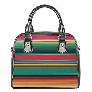 Colorful Mexican Blanket Pattern Print Shoulder Handbag