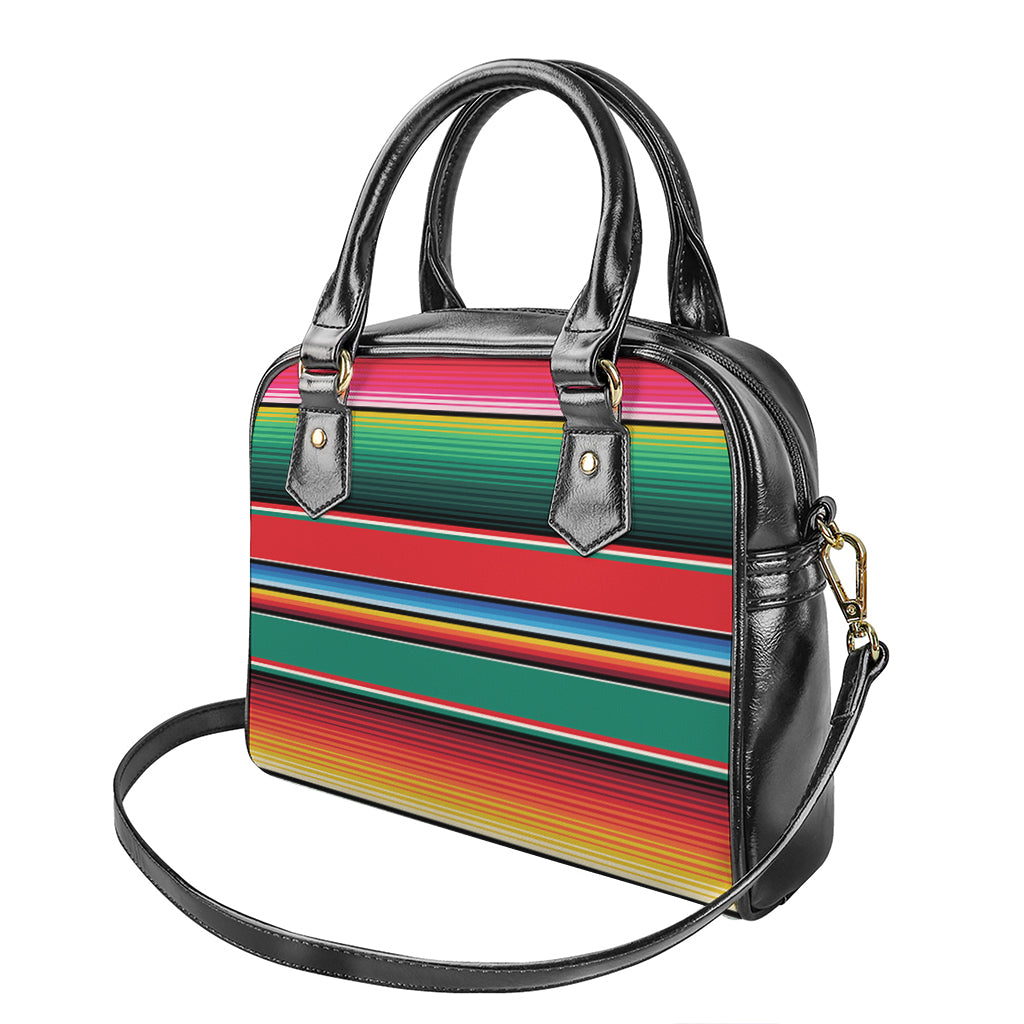 Colorful Mexican Blanket Pattern Print Shoulder Handbag