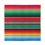 Colorful Mexican Blanket Pattern Print Silk Bandana