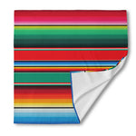 Colorful Mexican Blanket Pattern Print Silk Bandana