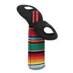 Colorful Mexican Blanket Pattern Print Single Neoprene Wine Tote