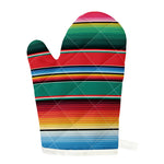 Colorful Mexican Blanket Pattern Print Single Oven Mitt