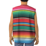 Colorful Mexican Blanket Pattern Print Sleeveless Baseball Jersey