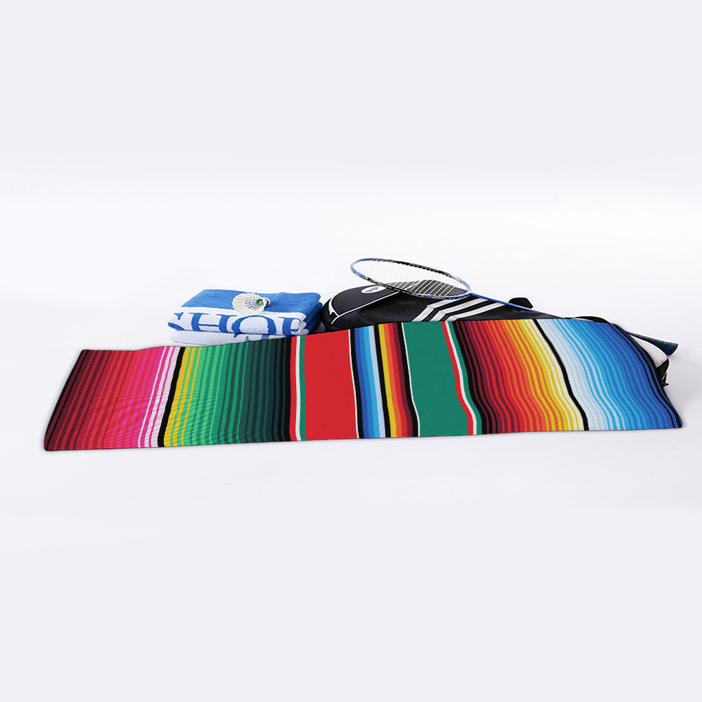 Colorful Mexican Blanket Pattern Print Sports Towel